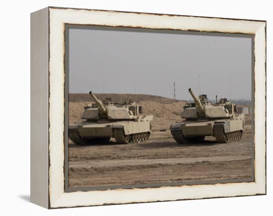 M1 Abrams Tank at Camp Warhorse-Stocktrek Images-Framed Premier Image Canvas