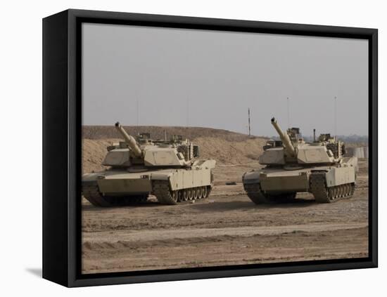 M1 Abrams Tank at Camp Warhorse-Stocktrek Images-Framed Premier Image Canvas