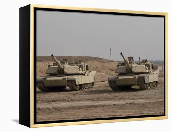 M1 Abrams Tank at Camp Warhorse-Stocktrek Images-Framed Premier Image Canvas