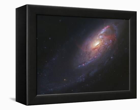 M106, Spiral Galaxy in Canes Venatici-Stocktrek Images-Framed Premier Image Canvas