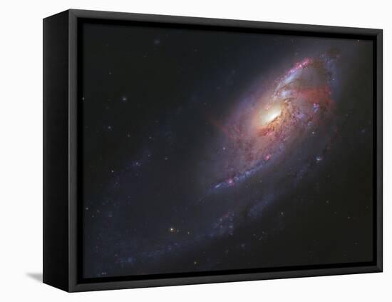 M106, Spiral Galaxy in Canes Venatici-Stocktrek Images-Framed Premier Image Canvas