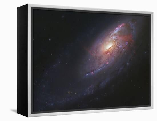 M106, Spiral Galaxy in Canes Venatici-Stocktrek Images-Framed Premier Image Canvas