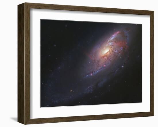 M106, Spiral Galaxy in Canes Venatici-Stocktrek Images-Framed Photographic Print