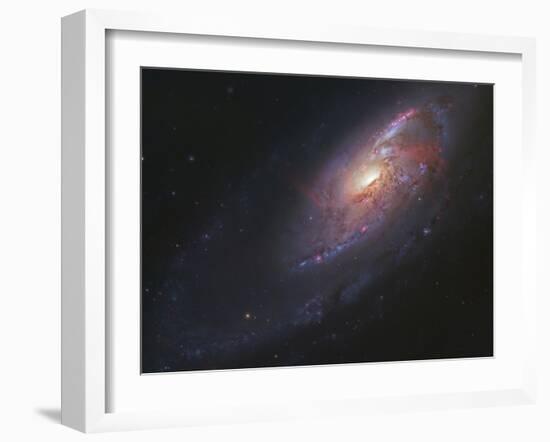 M106, Spiral Galaxy in Canes Venatici-Stocktrek Images-Framed Photographic Print