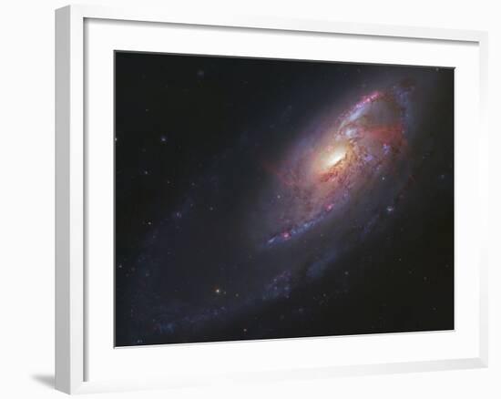 M106, Spiral Galaxy in Canes Venatici-Stocktrek Images-Framed Photographic Print