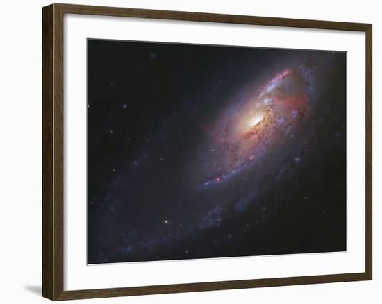 M106, Spiral Galaxy in Canes Venatici-Stocktrek Images-Framed Photographic Print