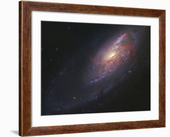 M106, Spiral Galaxy in Canes Venatici-Stocktrek Images-Framed Photographic Print