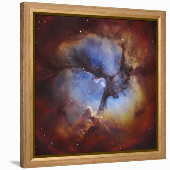 M20, the Trifid Nebula in Sagittarius-Stocktrek Images-Framed Premier Image Canvas