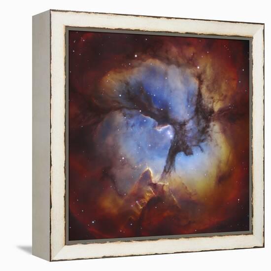 M20, the Trifid Nebula in Sagittarius-Stocktrek Images-Framed Premier Image Canvas