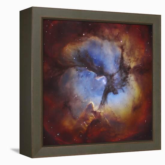 M20, the Trifid Nebula in Sagittarius-Stocktrek Images-Framed Premier Image Canvas