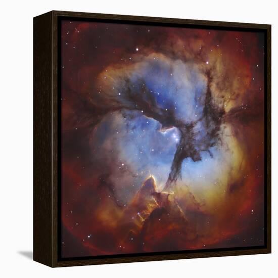 M20, the Trifid Nebula in Sagittarius-Stocktrek Images-Framed Premier Image Canvas