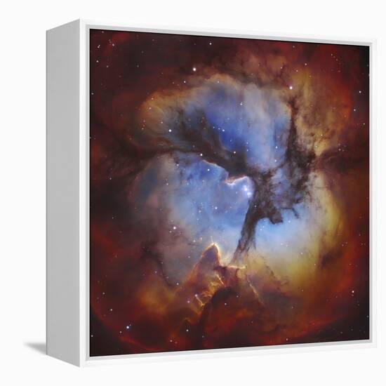 M20, the Trifid Nebula in Sagittarius-Stocktrek Images-Framed Premier Image Canvas