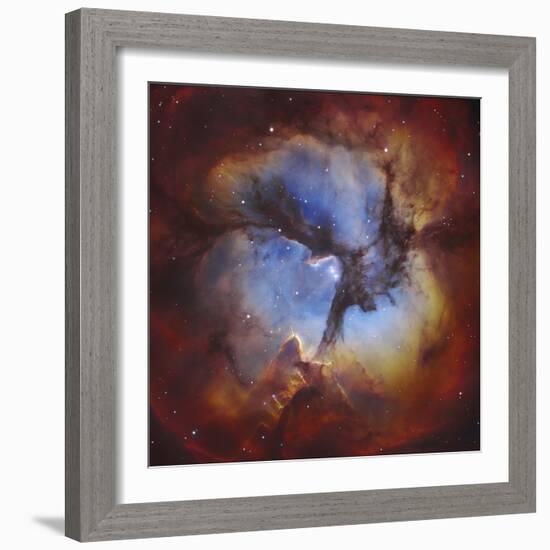 M20, the Trifid Nebula in Sagittarius-Stocktrek Images-Framed Photographic Print