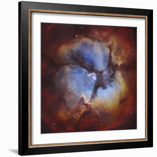 M20, the Trifid Nebula in Sagittarius-Stocktrek Images-Framed Photographic Print