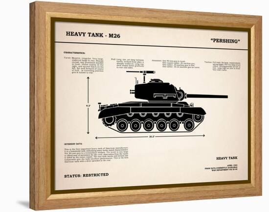 M26 Pershing Tank-Mark Rogan-Framed Stretched Canvas