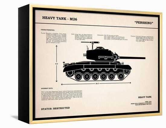 M26 Pershing Tank-Mark Rogan-Framed Stretched Canvas