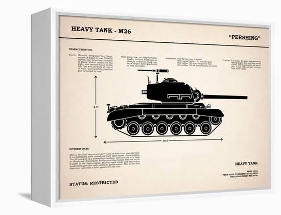 M26 Pershing Tank-Mark Rogan-Framed Stretched Canvas