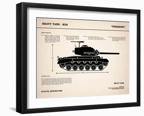 M26 Pershing Tank-Mark Rogan-Framed Art Print