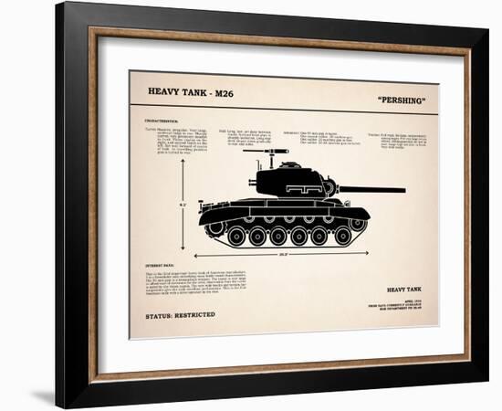 M26 Pershing Tank-Mark Rogan-Framed Art Print