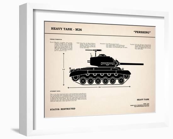 M26 Pershing Tank-Mark Rogan-Framed Art Print