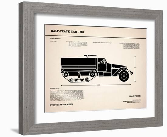 M3 Half Track Car-Mark Rogan-Framed Art Print