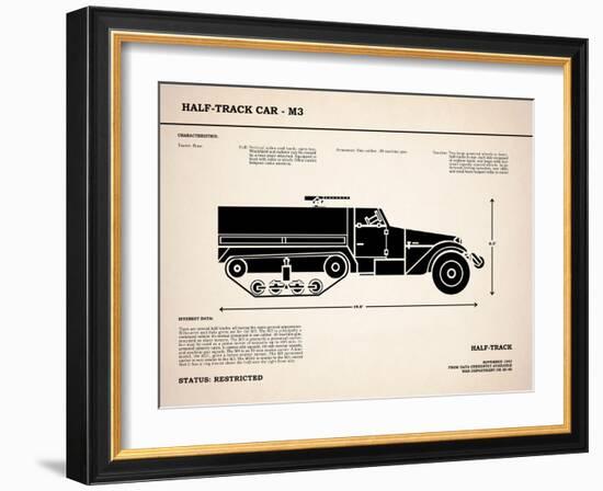 M3 Half Track Car-Mark Rogan-Framed Art Print