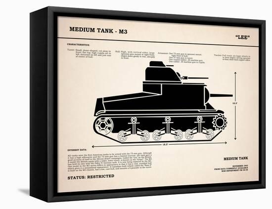 M3 Lee Tank-Mark Rogan-Framed Stretched Canvas