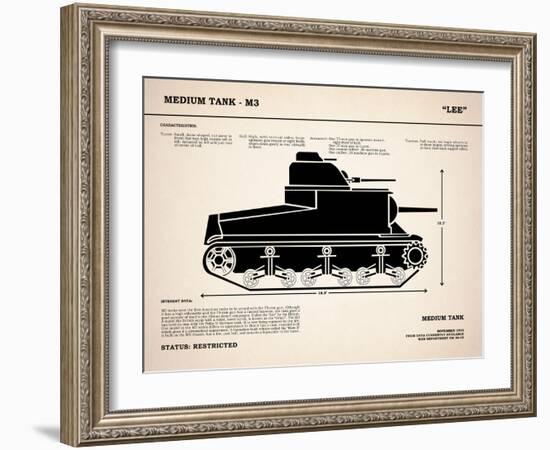 M3 Lee Tank-Mark Rogan-Framed Art Print