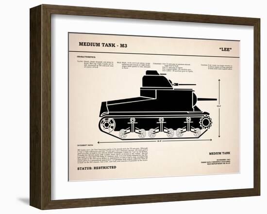 M3 Lee Tank-Mark Rogan-Framed Art Print