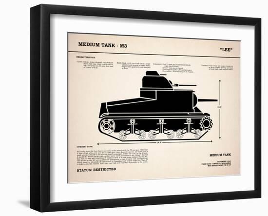 M3 Lee Tank-Mark Rogan-Framed Art Print