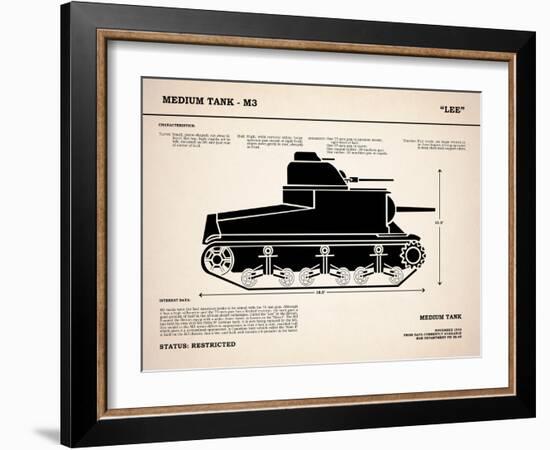 M3 Lee Tank-Mark Rogan-Framed Art Print