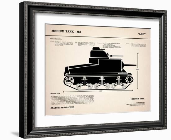 M3 Lee Tank-Mark Rogan-Framed Art Print
