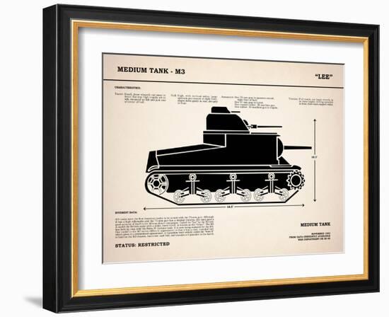 M3 Lee Tank-Mark Rogan-Framed Art Print