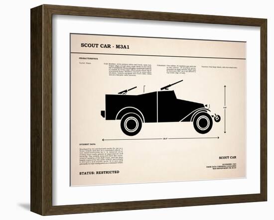 M3A1 ScoutCar-Mark Rogan-Framed Art Print