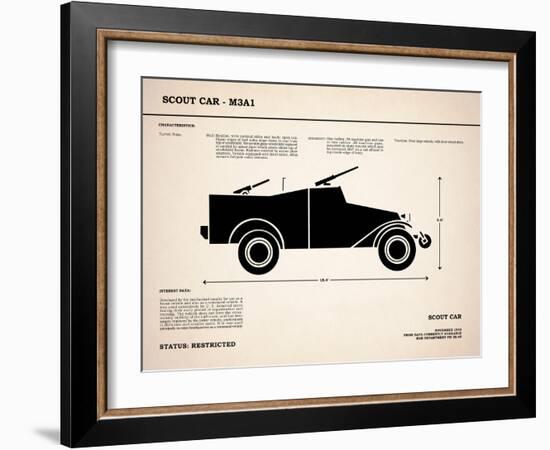 M3A1 ScoutCar-Mark Rogan-Framed Art Print