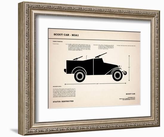 M3A1 ScoutCar-Mark Rogan-Framed Premium Giclee Print