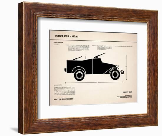 M3A1 ScoutCar-Mark Rogan-Framed Premium Giclee Print