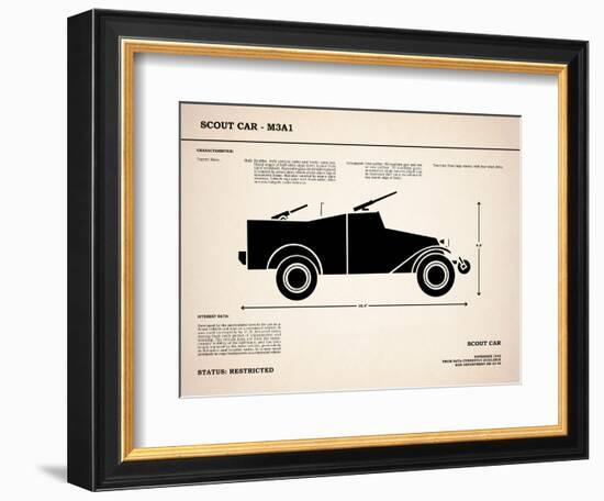 M3A1 ScoutCar-Mark Rogan-Framed Premium Giclee Print