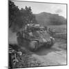 M4 Sherman Tank in Action During the Us Invasion of Saipan-Peter Stackpole-Mounted Photographic Print