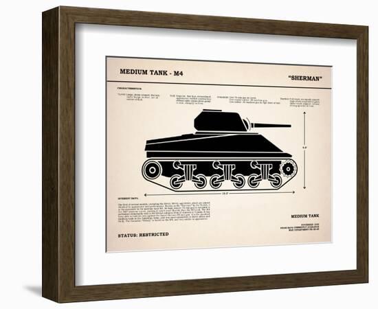 M4 Sherman Tank-Mark Rogan-Framed Premium Giclee Print