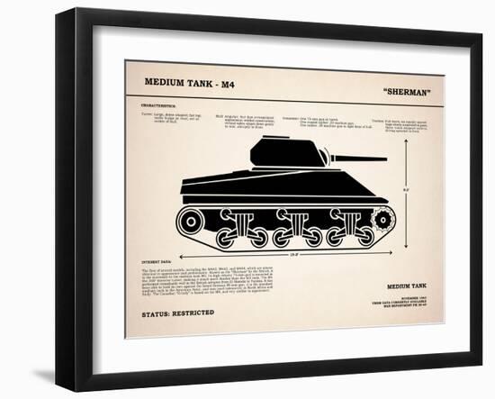 M4 Sherman Tank-Mark Rogan-Framed Art Print