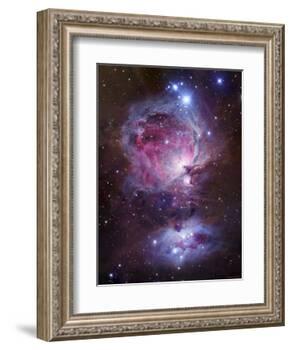 M42, the Orion Nebula (Top), and NGC 1977, a Reflection Nebula (Bottom)-Stocktrek Images-Framed Photographic Print