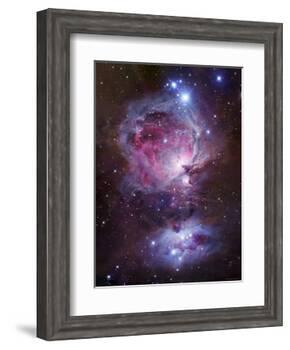 M42, the Orion Nebula (Top), and NGC 1977, a Reflection Nebula (Bottom)-Stocktrek Images-Framed Photographic Print