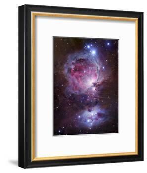 M42, the Orion Nebula (Top), and NGC 1977, a Reflection Nebula (Bottom)-Stocktrek Images-Framed Photographic Print