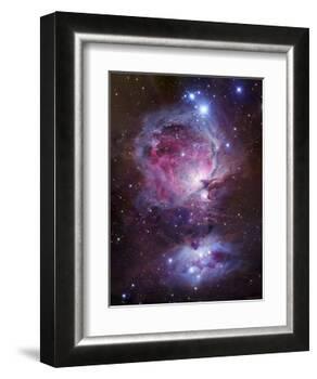M42, the Orion Nebula (Top), and NGC 1977, a Reflection Nebula (Bottom)-Stocktrek Images-Framed Photographic Print