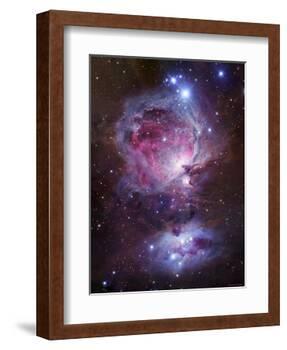 M42, the Orion Nebula (Top), and NGC 1977, a Reflection Nebula (Bottom)-Stocktrek Images-Framed Photographic Print