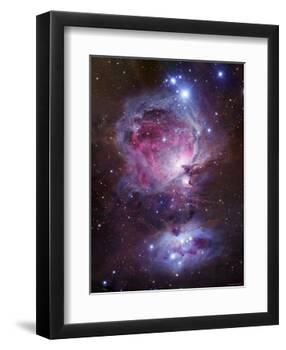 M42, the Orion Nebula (Top), and NGC 1977, a Reflection Nebula (Bottom)-Stocktrek Images-Framed Photographic Print