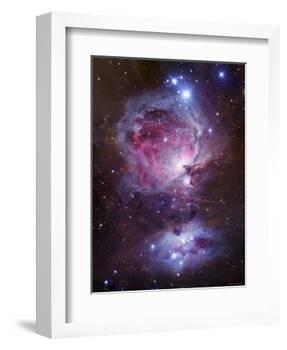 M42, the Orion Nebula (Top), and NGC 1977, a Reflection Nebula (Bottom)-Stocktrek Images-Framed Photographic Print