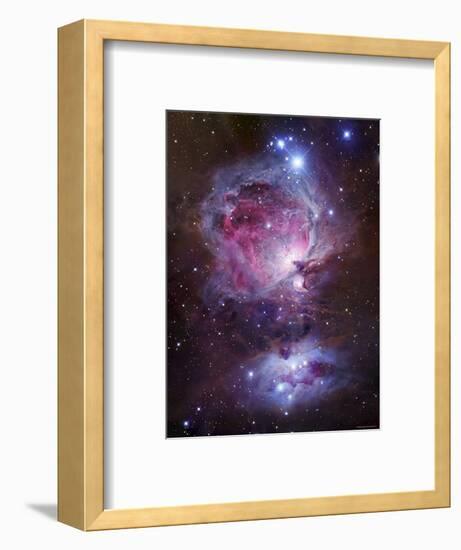 M42, the Orion Nebula (Top), and NGC 1977, a Reflection Nebula (Bottom)-Stocktrek Images-Framed Photographic Print