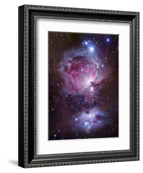 M42, the Orion Nebula (Top), and NGC 1977, a Reflection Nebula (Bottom)-Stocktrek Images-Framed Photographic Print